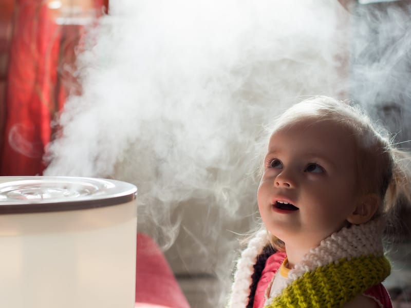 Baby And Humidifier
